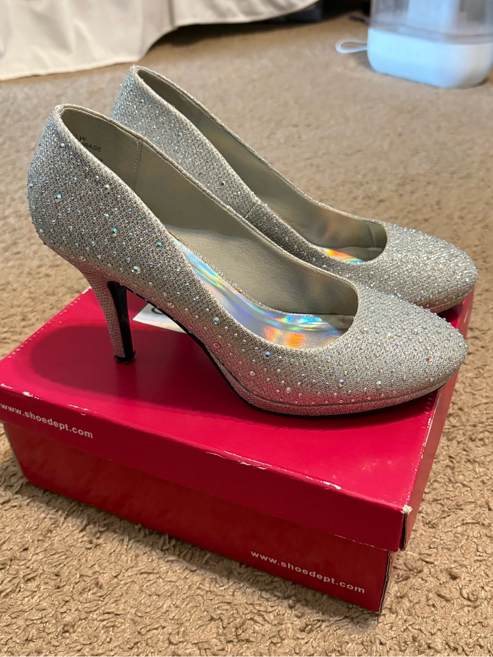 Silver Sparkly heels